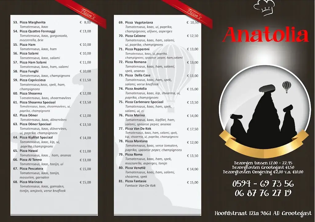 Menü_Grillroom Pizzeria Anatolia_Grootegast_Bild_2
