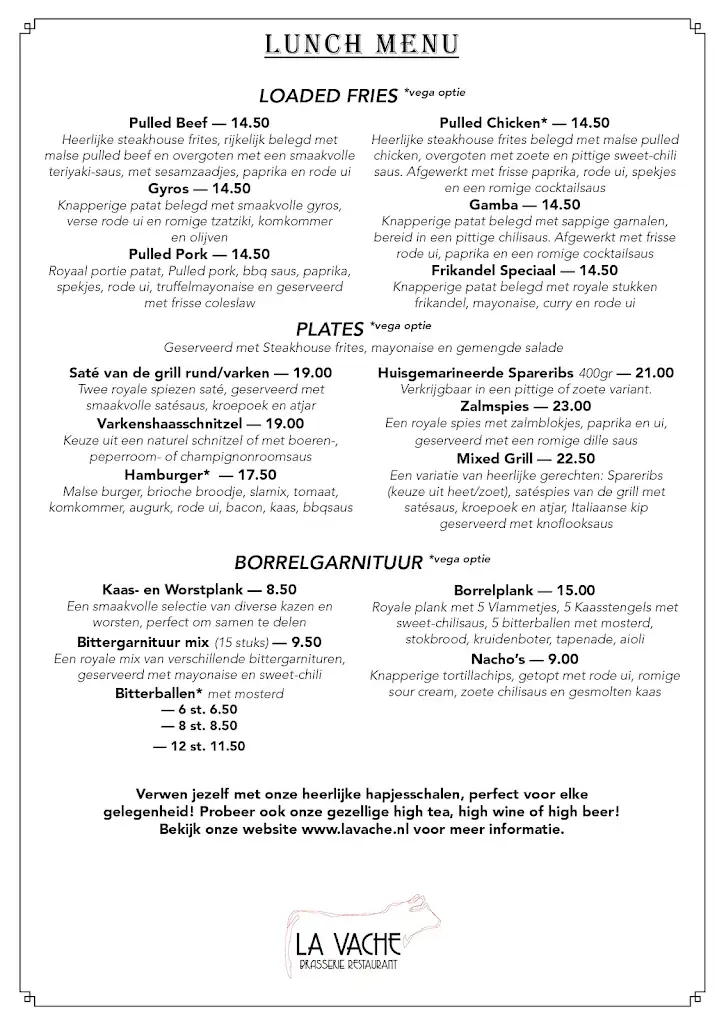 Menu_Brasserie Restaurant La Vache_Veendam_image_2