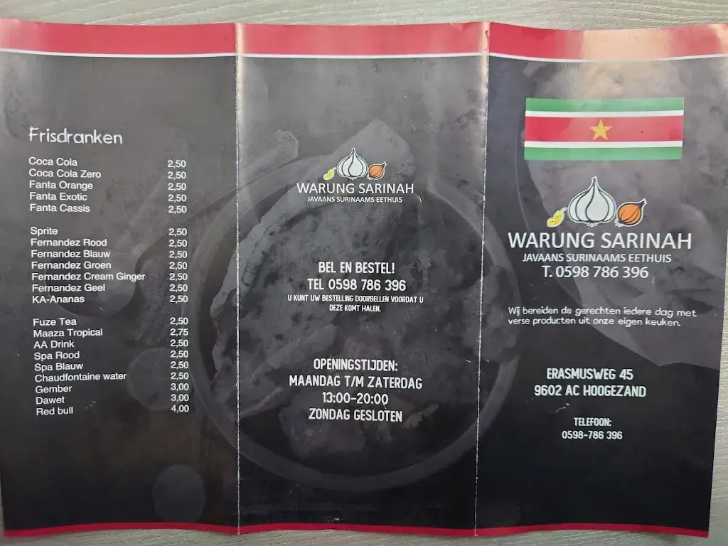 Menu_Warung Sarinah_Hoogezand_image_1