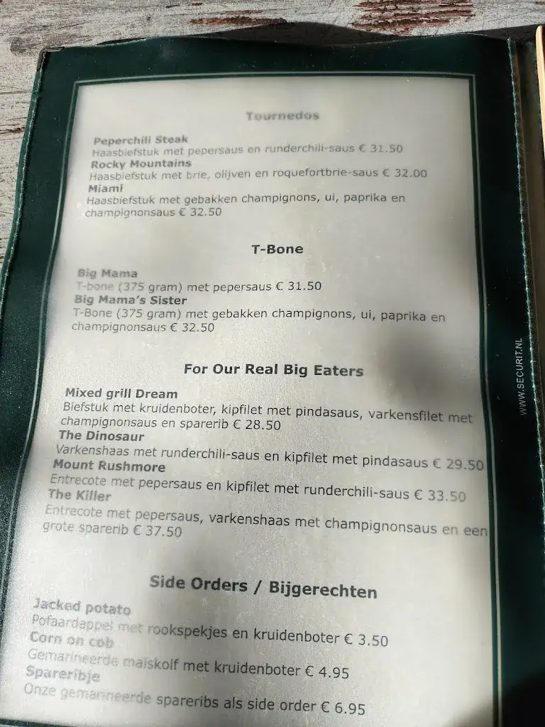 Menu_Amazing Steakhouse_Westerbroek_image_4