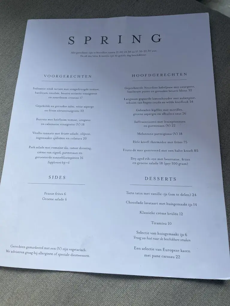 Menu_Spring Cafe Brasserie Amsterdam_Amsterdam_image_2