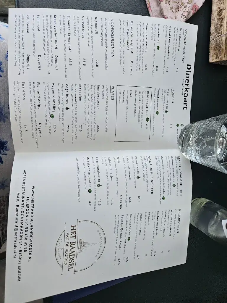 Menu_Restaurant Lauwersmeer Het Raadsel van de Wadden_Eanjum_image_4