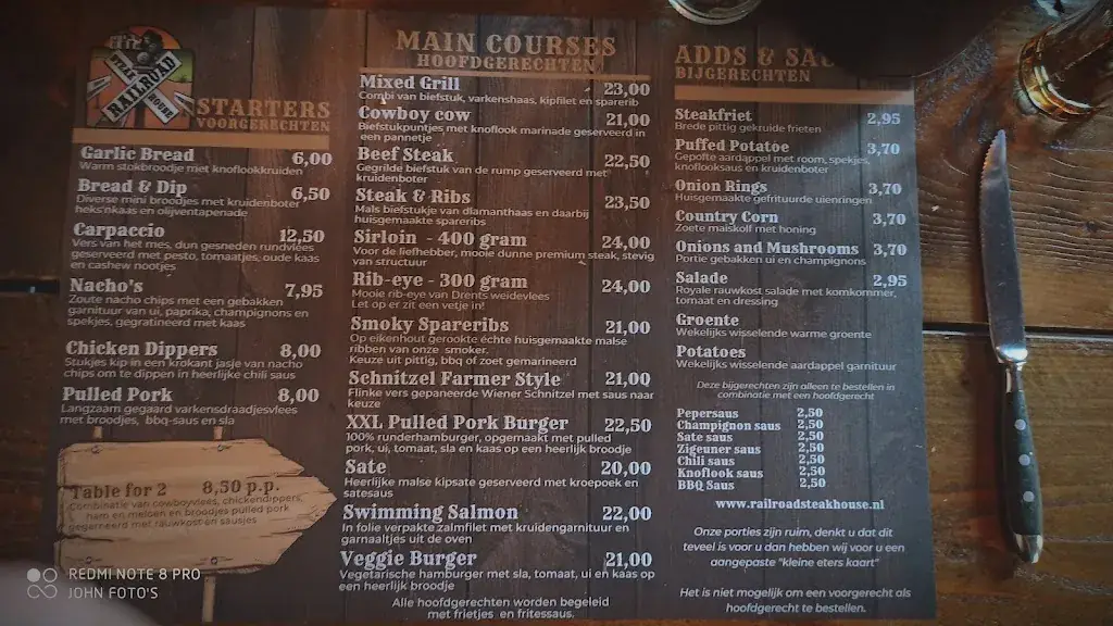 Menu_Railroad Steakhouse_Veenoord_image_1
