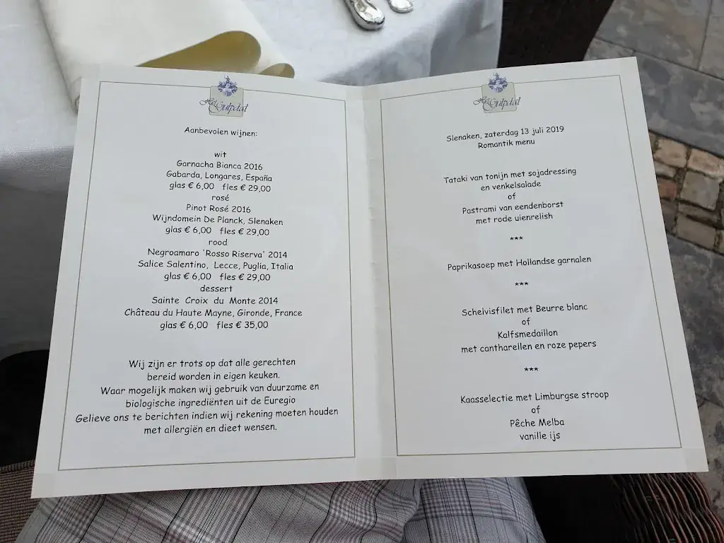 Menu_Romantik Parkhotel Het Gulpdal_Slenaken_image_4