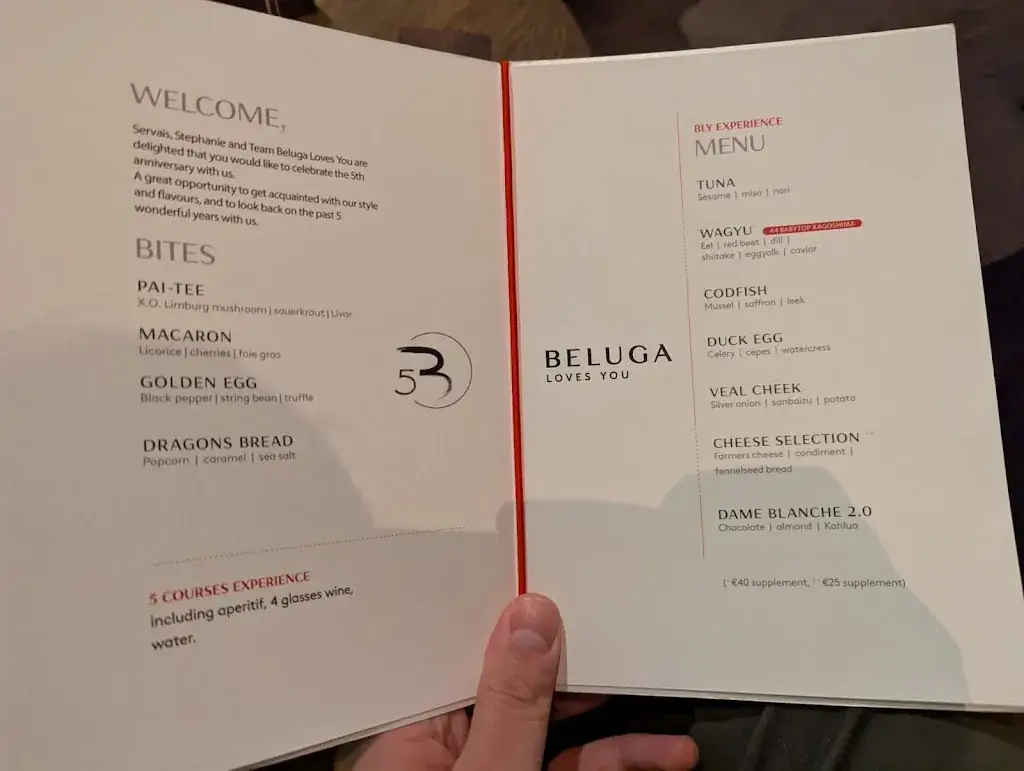 Menu_Beluga Loves You_Maastricht_immagine_1
