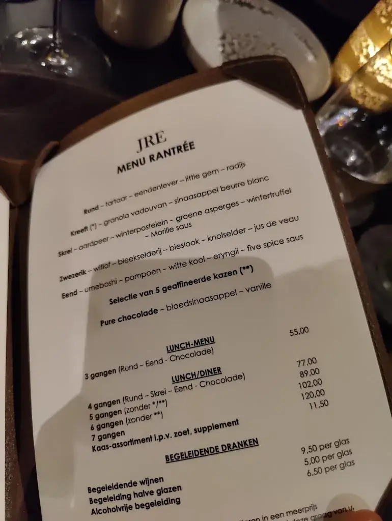 Menu_Restaurant Rantrée Maastricht_Maastricht_imagen_1