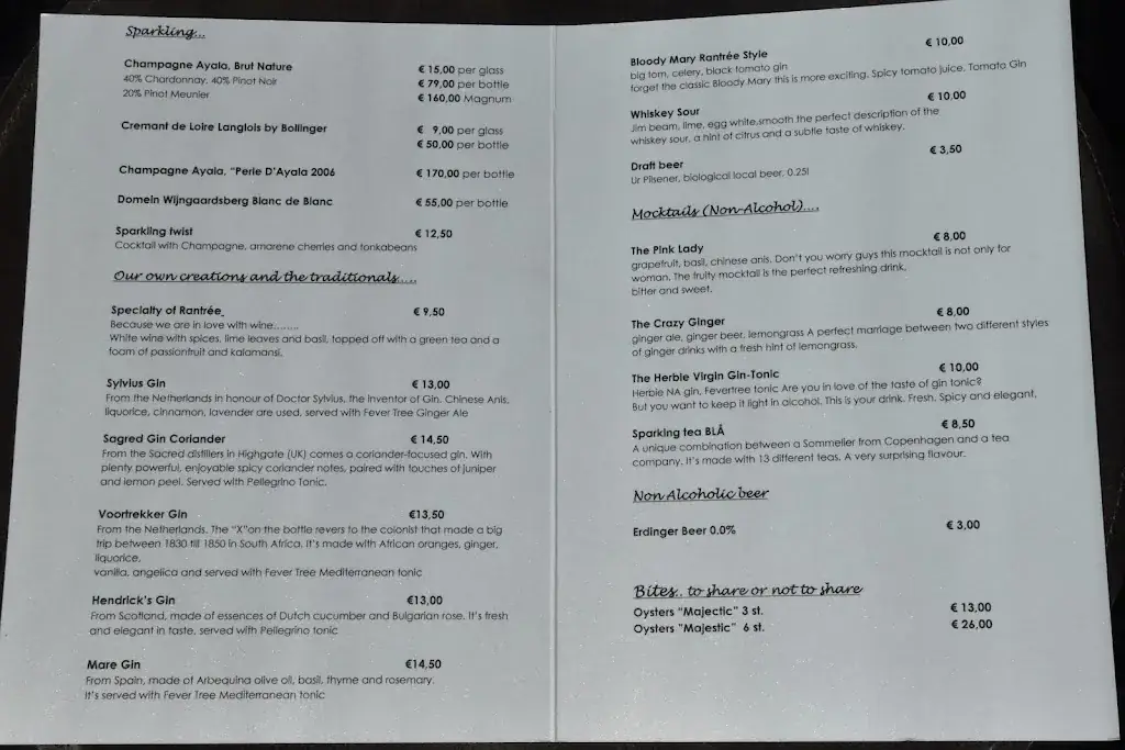 Menu_Restaurant Rantrée Maastricht_Maastricht_imagen_4