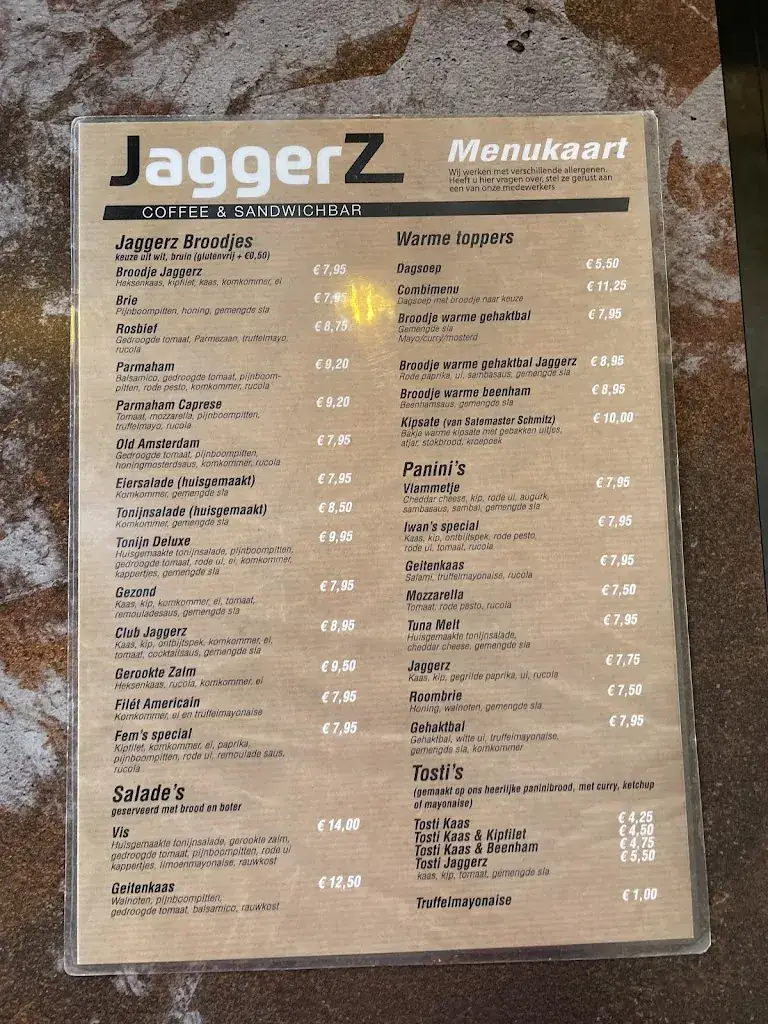 Menu_Jaggerz Coffee and sandwich bar_Maasbracht_image_1