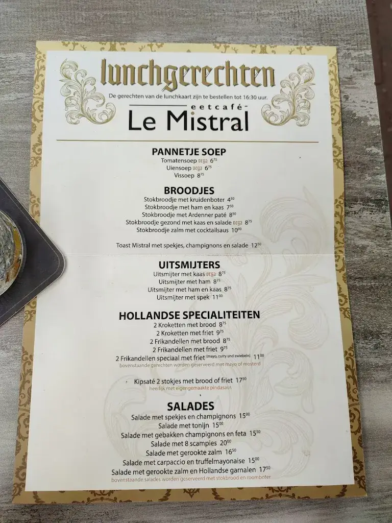 Menu_Eetcafé Le Mistral_Maasbracht_image_1