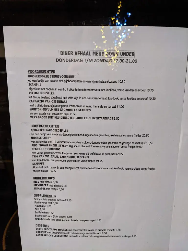 Menu_Down Under Restaurant_Sittard_image_3