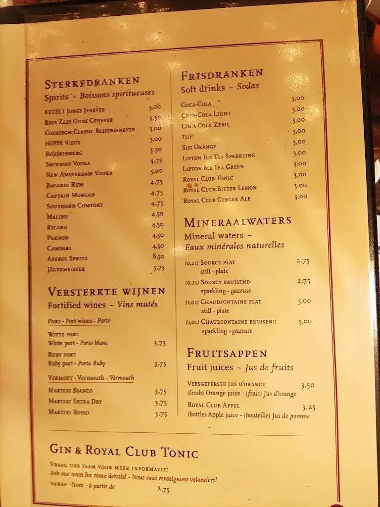 Menu_Restaurant 't Zwaantje_Amsterdam_immagine_3