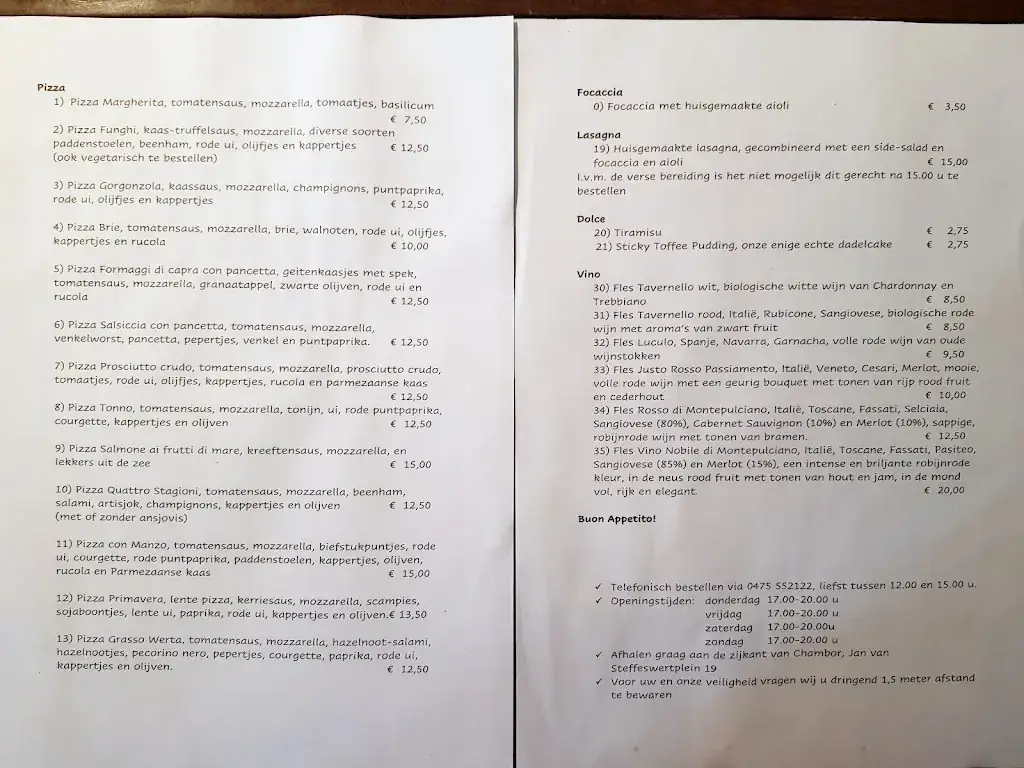 Menu_Restaurant Chambor_Stevensweert_image_1