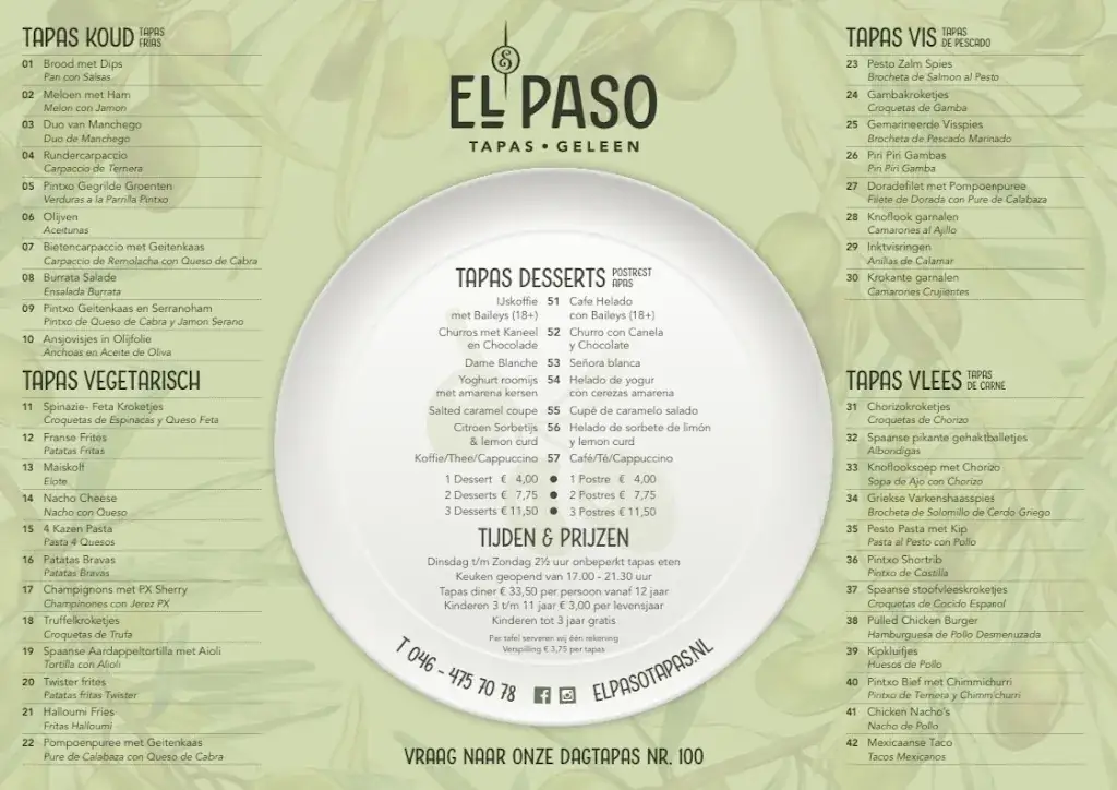 Menu_El Paso Tapas_Geleen_image_1