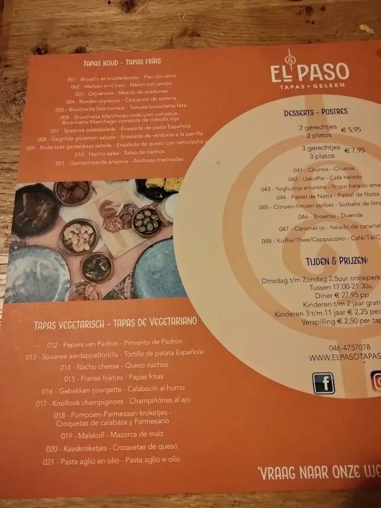 Menu_El Paso Tapas_Geleen_image_2