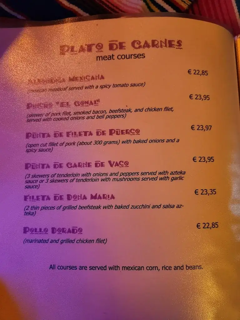 Menu_Mexicaans Restaurant El Comal_Brunssum_imagen_2