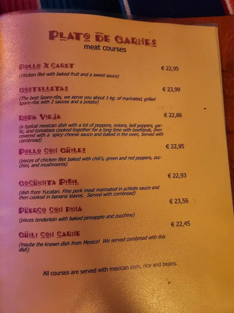 Menu_Mexicaans Restaurant El Comal_Brunssum_imagen_3