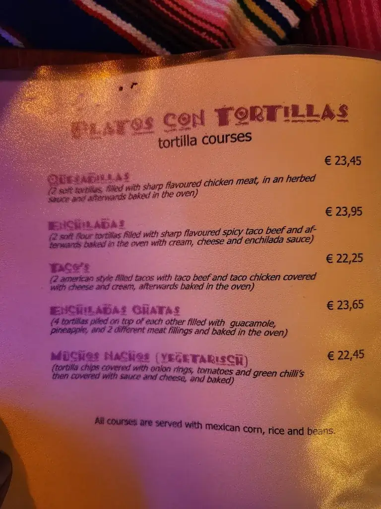 Menu_Mexicaans Restaurant El Comal_Brunssum_imagen_4