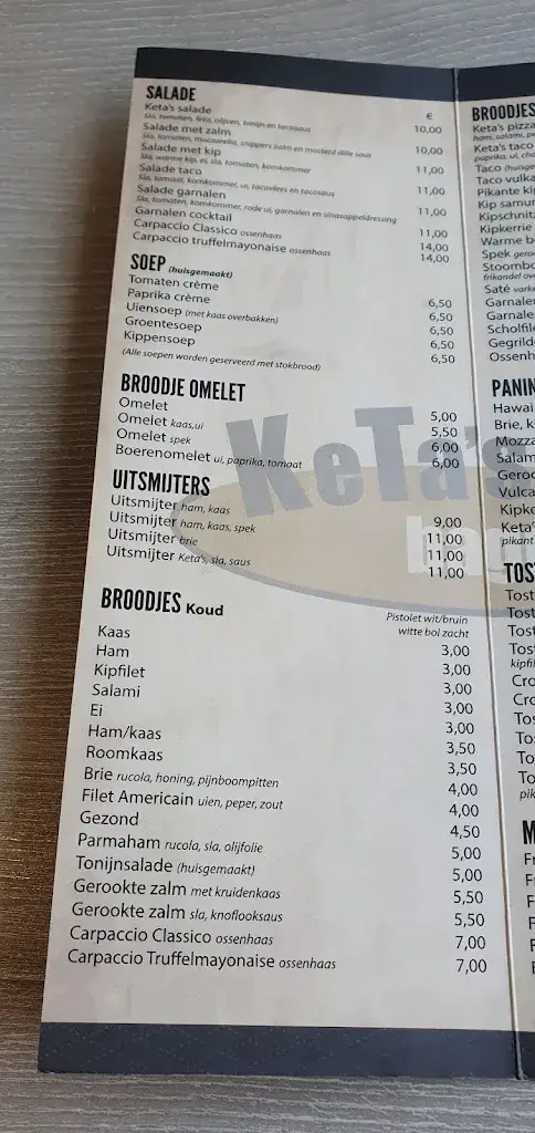 Menü_Keta's Baguette - Pizzeria_Brunssum_Bild_1