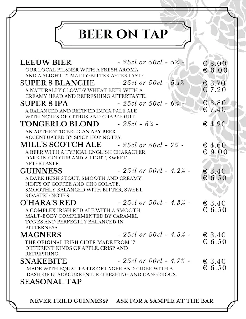 Menu_O'Ryans Irish Pub_Brunssum_imagen_3