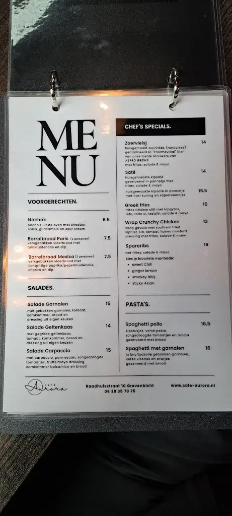 Menu_Café Aurora_Grevenbicht_image_1