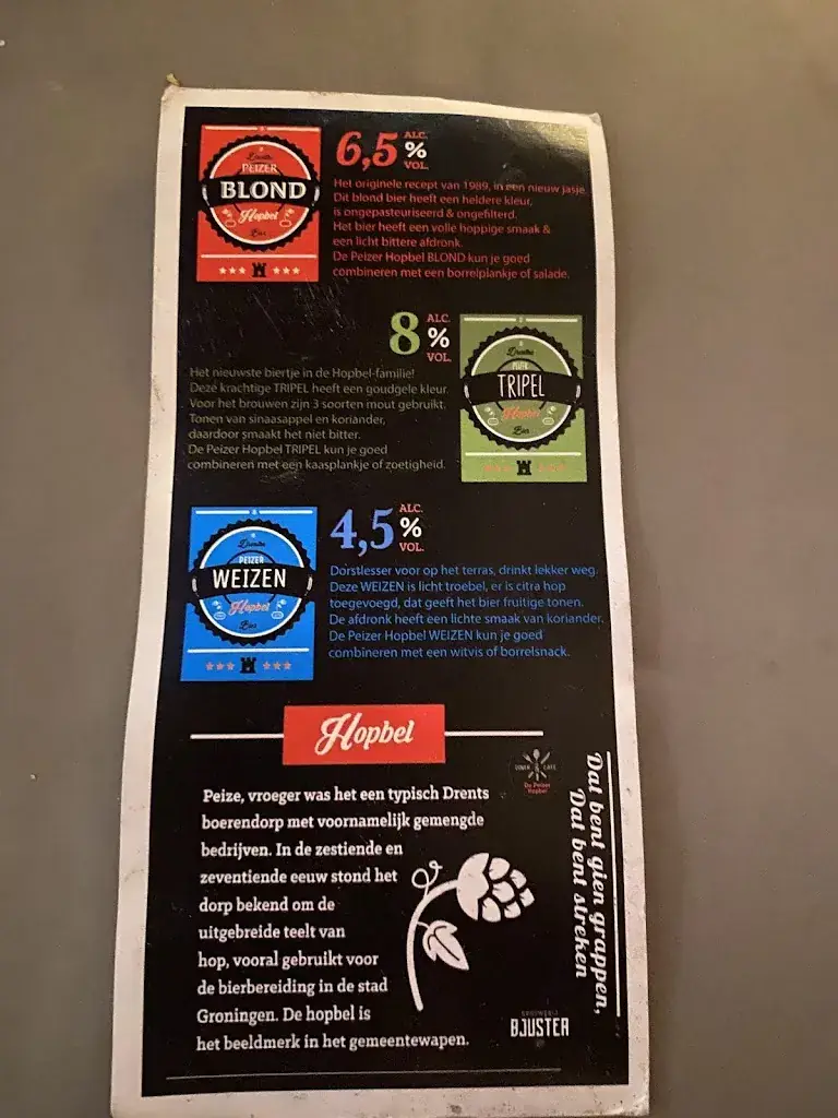 Menu_De Peizer Hopbel_Peize_imagen_1