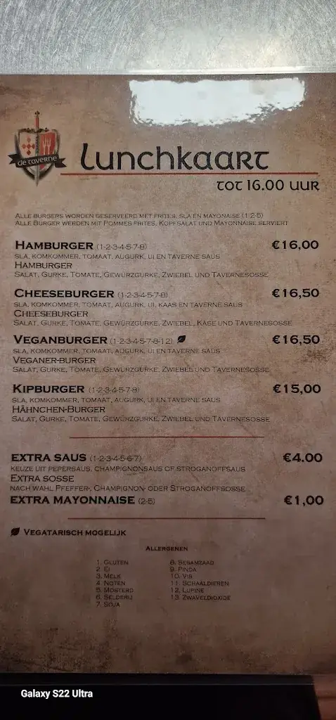 Menu_Restaurant Brasserie De Taverne_Kessel_image_3