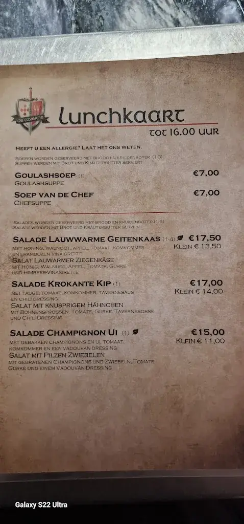 Menu_Restaurant Brasserie De Taverne_Kessel_image_4