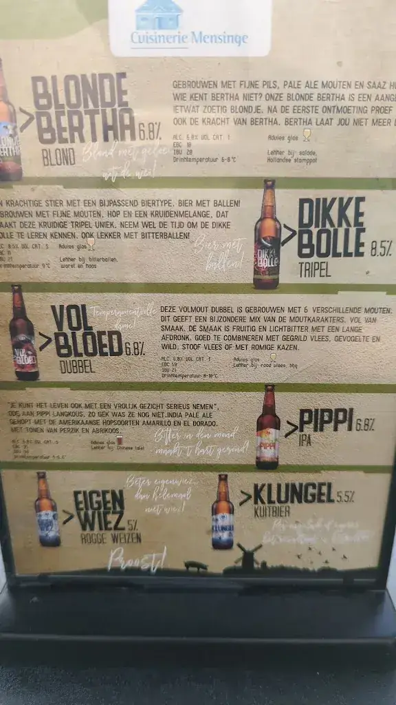 Menu_Restaurant Cuisinerie Mensinge_Roden_image_1