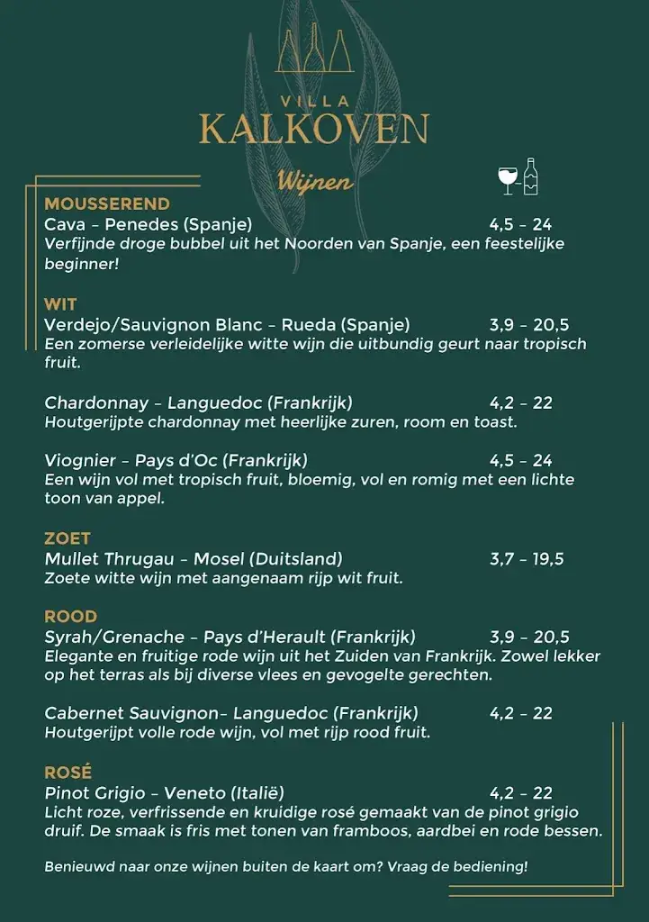 Menu_Villa Kalkoven_Meppel_immagine_2