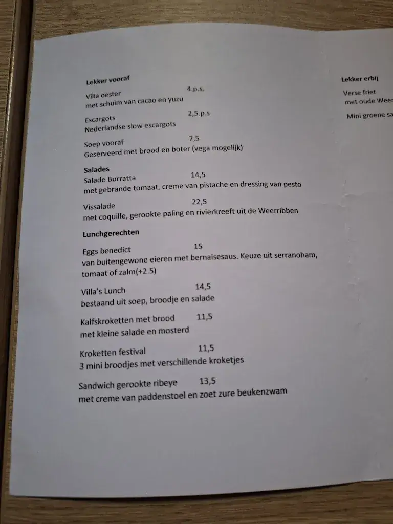 Menu_Villa Kalkoven_Meppel_immagine_4