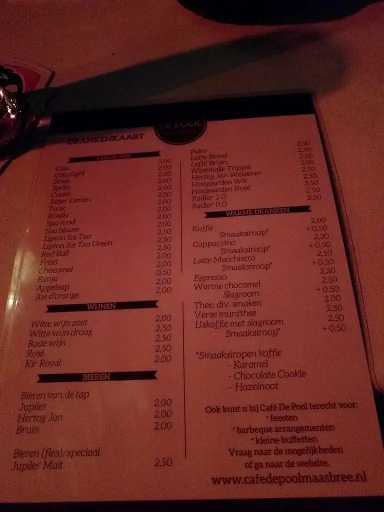Menu_Café de Pool Maasbree_Maasbree_image_3