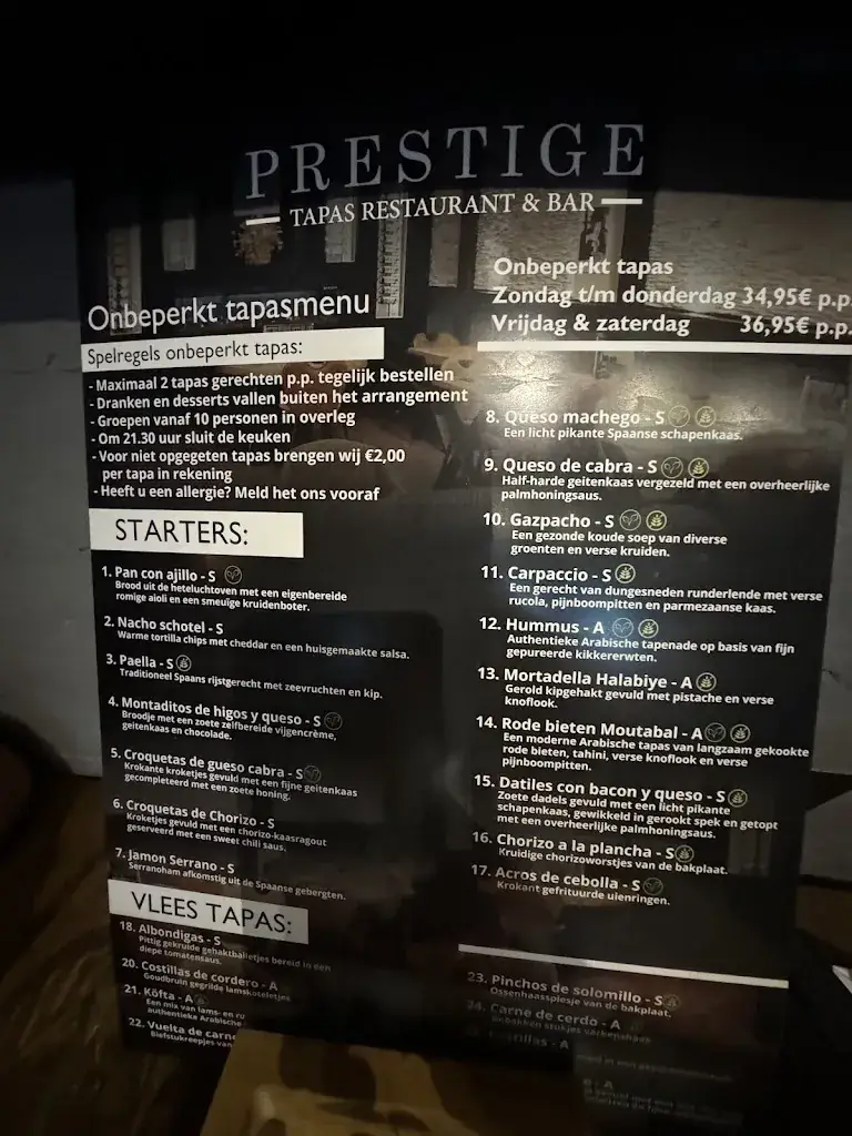 Menu_Prestige - Tapas restaurant &Bar_Meppel_image_1