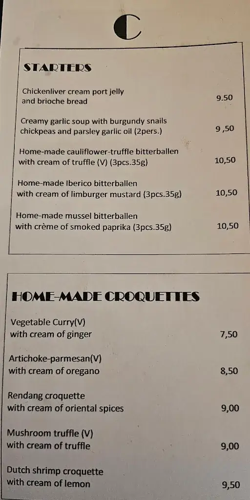 Menu_Bistro Croquant Maastricht_Maastricht_image_3