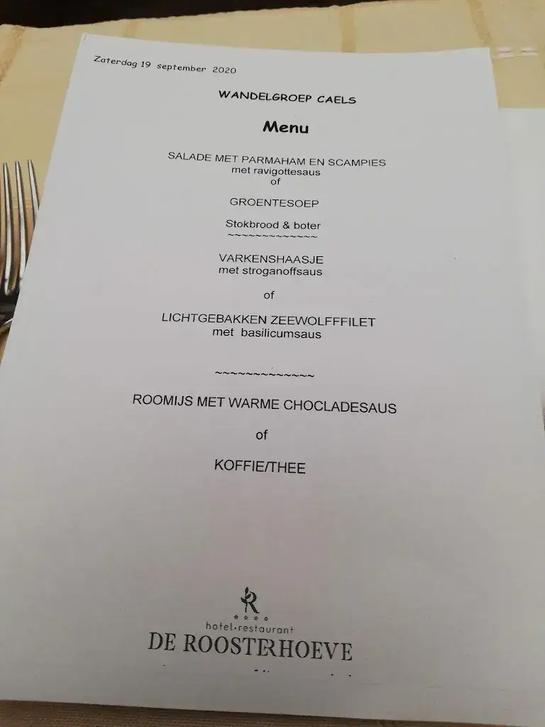 Menu_Hotel Restaurant de Roosterhoeve_Roosteren_immagine_2