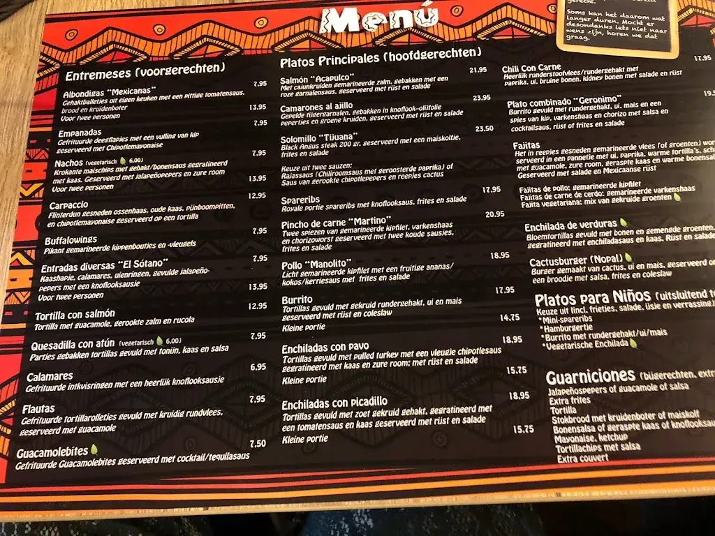 Menu_Mexicaans Restaurant La Cabrona Roermond_Roermond_image_2
