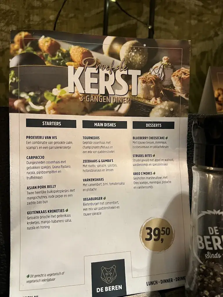 Menu_Restaurant De Beren Roermond_Roermond_image_3