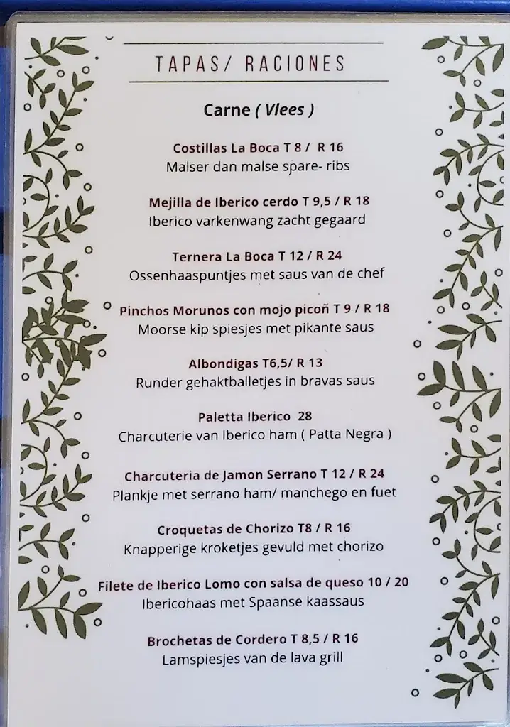 Menu_La Boca Roermond_Roermond_image_2