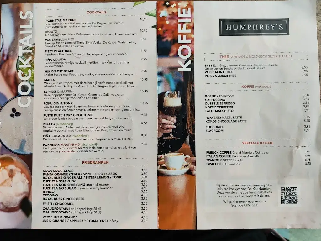 Menu_Humphrey's Restaurant Thorn_Thorn_image_1