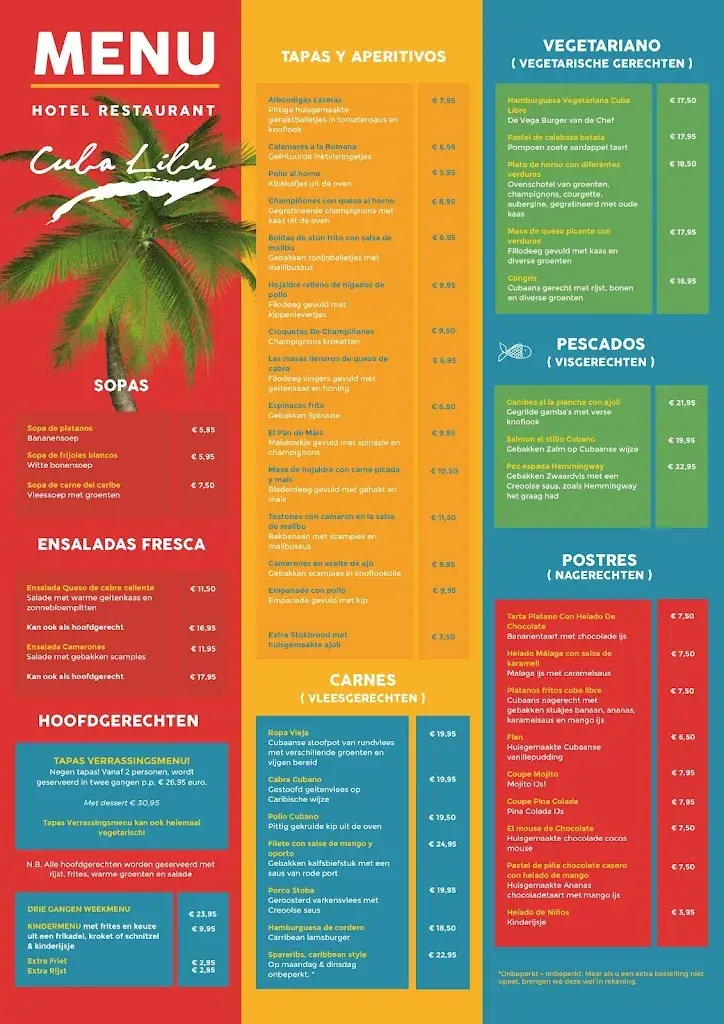 Menu_Restaurant Cuba Libre_Vijlen_image_1