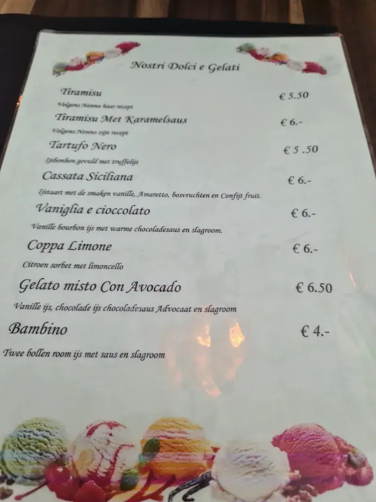 Menu_Restaurant Della Mamma Vaals_Vaals_image_1