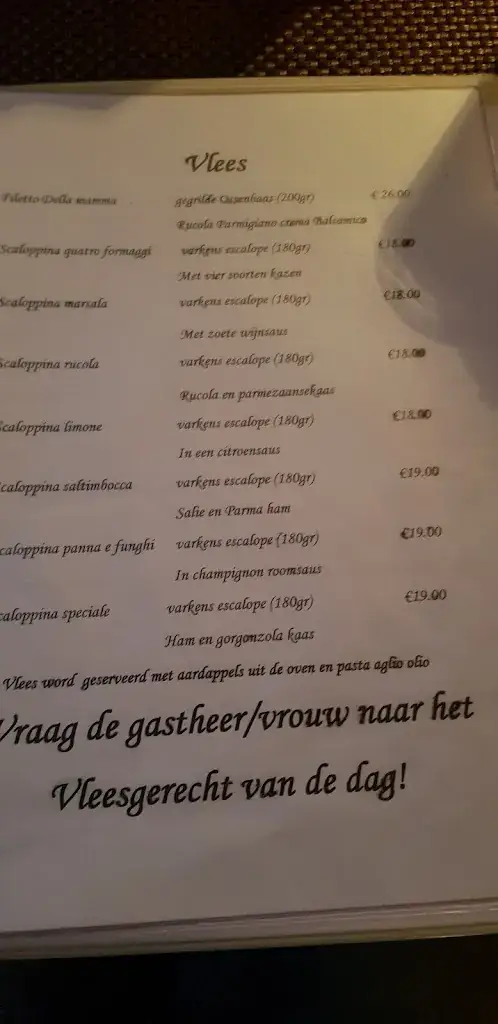 Menu_Restaurant Della Mamma Vaals_Vaals_image_2