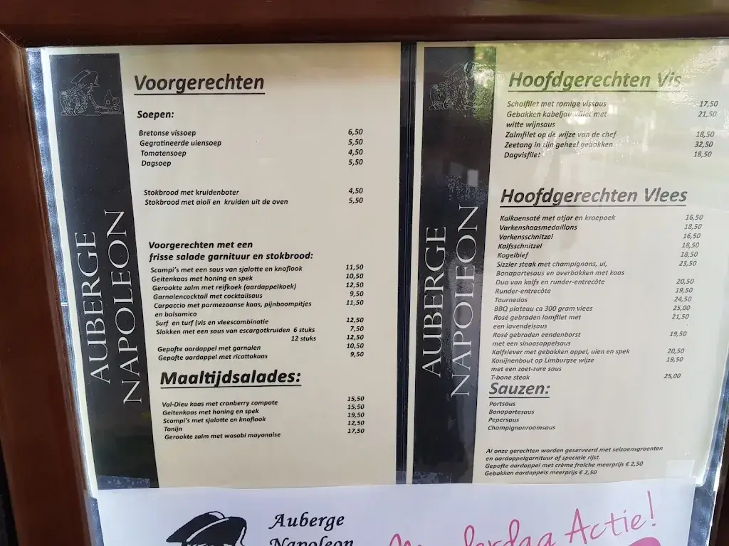 Menu_Auberge Napoleon_Vaals_image_3
