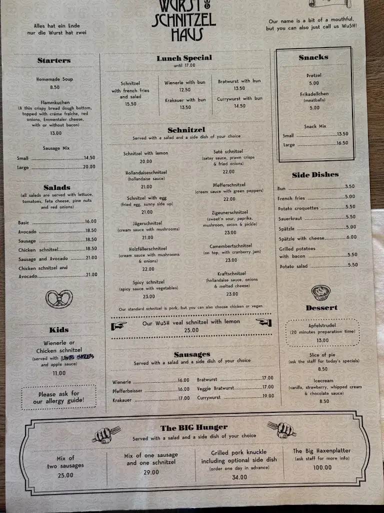 Menu_Wurst & Schnitzelhaus Zuidas (WuSH)_Amsterdam_image_1
