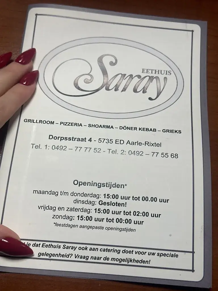Menu_Eethuis Saray_Aarle-Rixtel_immagine_3