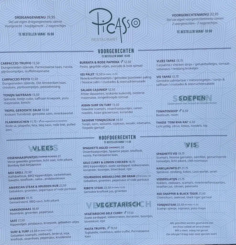 Menu_Picasso Restaurant_'s-Hertogenbosch_image_1