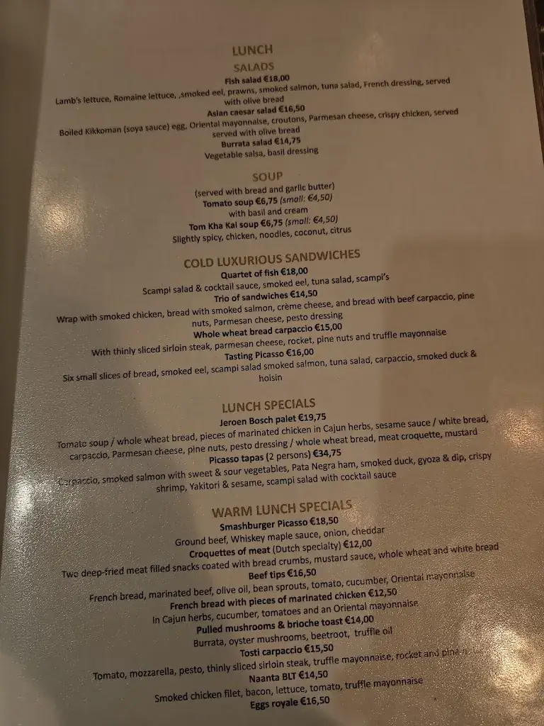 Menu_Picasso Restaurant_'s-Hertogenbosch_image_3
