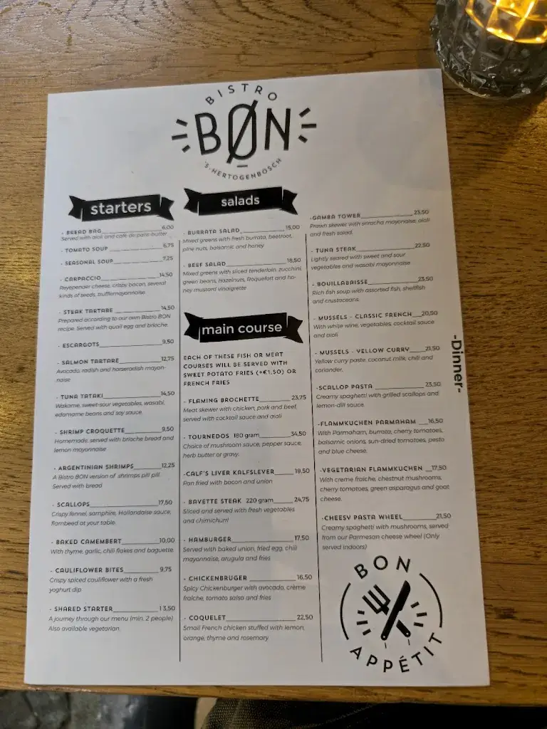 Menu_Bistro Bon_'s-Hertogenbosch_image_1