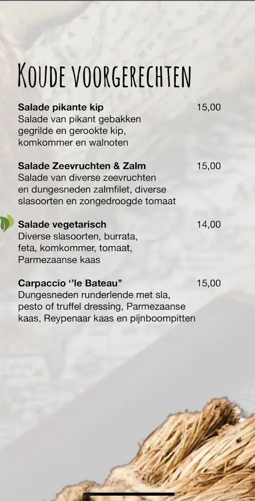 Menu_Restaurant Le Bateau_'s-Hertogenbosch_image_3