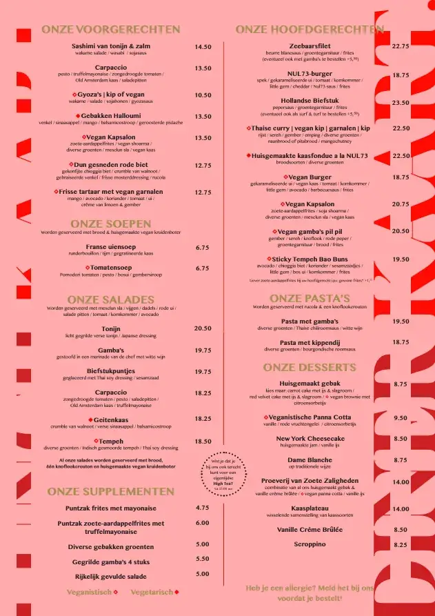 Menu_NUL73 Lunch en Diner Café_'s-Hertogenbosch_image_1