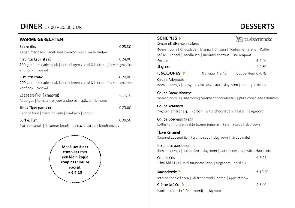 Menu_Brasserie De Leyhoeve_Tilburg_immagine_2